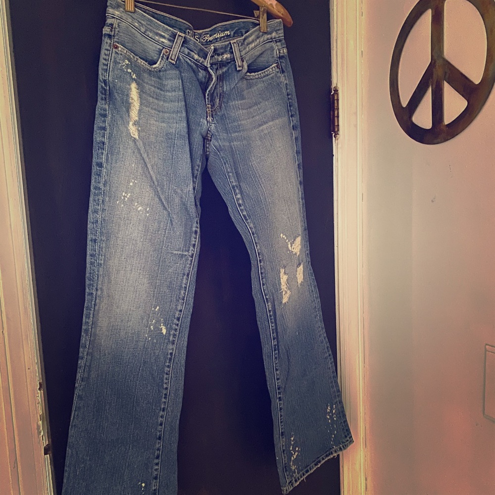 Vintage GUESS Premium distressed bell bottom jeans